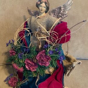 Exquisite Vintage Victorian Angel. Use as a tree topper or decorative figurine.